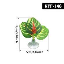 1pc Realistic Suction Cup Artificial Plant Leaves, Suitable For Lizard, Chameleon, Gecko, Frog, Snake, Turtle, Spider And Other Reptile & Amphibious Terrarium Decor - Multicolor - View 8