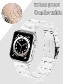 Pulseira transparente de liberação rápida para AppleWatch, compatível com 38 mm, 40 mm, 41 mm, 42 mm, 44 mm, 45 mm, 49 mm, S10, 42/46 mm, unissex, casual, ajustável, de substituição, compatível com Ultra/SE/8/7/6/5/4/3/2/1, pulseira esportiva, respirável, à prova d'água, para uso diário, festas, feriados, verão, volta às aulas, presente perfeito para mãe, pai, amante, estudante