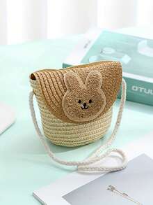 [Mini Version] Girls' Rabbit Straw Bag, Versatile For Daily And Vacation Use, Fresh Accessory Cross-Body Bag - Multicolor - View 12