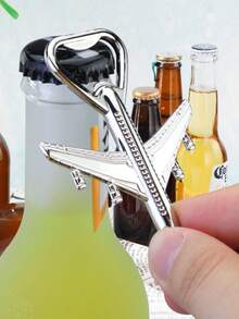 3pcs Creative Airplane Bottle Opener, Customizable Metal Beer Bottle Opener, Home/Portable Use, Gift For Father - Multicolor - View 2