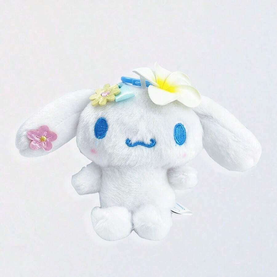 白猫花卉吊坠 - 柔和迷人的三丽鸥卡哇伊吊坠 - 彩色 - 查看 1