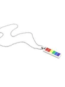1pc Titanium Steel Plain Rectangle Necklace, Multicolor Unisex Couples Necklace, Personalized Men Accessories, Suitable For Music Festival & Daily Wear