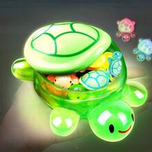One Glowing Large Turtle + 15 Small Turtles, A Decorative Glowing Large Turtle, A Storage Box Shaped Like A Big Turtle, Detachable Turtles, Uniquely Designed Handicrafts And Party Gifts, Holiday Presents.