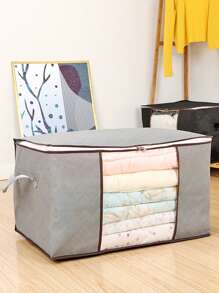 1Pc Large Capacity Storage Bag,Non-Woven Quilt Storage Bag, Quilt Travel Moving Storage Packing Bag, Clothes Luggage Storage Bag, For Seasonal Storage And Organization Decorations Spring And Summer Decoration, Holiday Decoration, Room Decoration, Home Decoration, Bedroom Decoration, Mother's Day Gifts, Father's Day Gifts