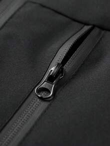 Plus Size Men's Long Sleeve Casual Hooded Jacket, Minimalist Design, Fall