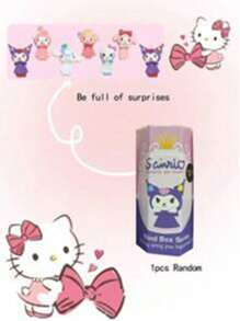 Sanrio Sanrio Sanrio 2pcs/Set Cartoon Kuromi, Cinnamoroll, Melody Blind Box, Phone Case Accessories, Car, Computer, Bedroom, Office Decor, Collectible Figurines, Party Gift, Birthday Gift, Surprise Blind Box, Random Delivery