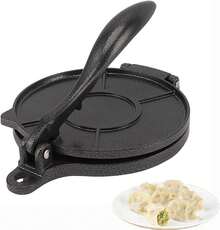 Manual Tortilla Press, Cornbread Dough Flattener, Mexican Flatbread, Burrito, Dumpling Wrapper Maker, Multi-Function Manual Tortilla Press - Great For Tortillas, Pancakes And More - Durable Aluminum Material, Kitchen Tool For Home, Restaurant, Camping And More - 黑色 - 查看 3