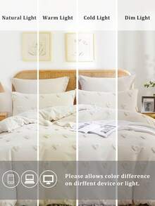 1pc Beige Solid Quilted Heart Pattern Pillowcase, Cutout Design, Super Soft, Suitable For All Seasons, Cute Pillowcase (Pillow Insert Not Included), Size: Twin, Full, Queen, King - Beige - View 7