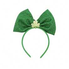Cat Dog Skirt Set, Green Tulle Skirt With Shiny Clover Hairband/Hat Costume For Irish Holiday