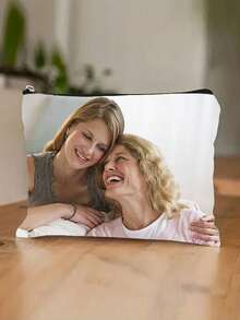 Customized Photo Polyester Coin Purse, Personalized Zippered Handbag Wallet, Fashionable And Versatile, Suitable For Daily Use, Mother's Day Gift, Teacher's Day Gift, Nurse's Day Gift, Wedding Gift, Also Suitable For Teenage Daughters Or Sisters. - Multicolor - View 3