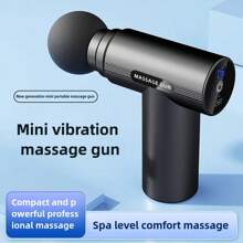 OBOVAY 1pc Mini Portable Massage Gun LED Multiple Speed Adjustable Fascia Gun, Hand Held Body Back Muscle Massager Extra Long Endurance Fascia Stick Vibrater Massager Massageador,800mAh