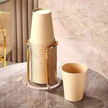 1pc Elegant Acrylic Disposable Cup Holder - Ideal For Home, Cafe, Office & Hotel Use Light Luxury Paper Cup Holder Disposable Cup Picker Acrylic Cup Storage Rack Home Restaurant
