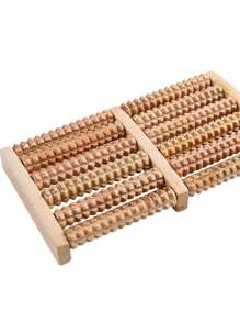 1pc-12 Wheel Household Wooden Foot Massager, Suitable For A Foot Massage After Get Off Work, To Heal The Physical And Mental Fatigue Of The Day