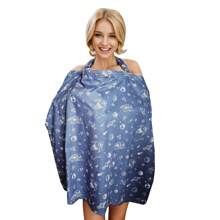DODO NICI Baby Breast Feeding Cover Nursing Cover With Burp Cloth Machine Washable Blue