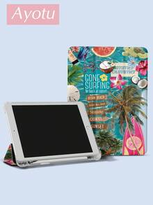 Ayotu Summer Travel Junk Case Compatible With Samsung Galaxy Tab/IPad,IPad 9th/8th/7th Generation 10.2 Inch ,New IPad 10th Generation Cover,With Auto Wake/Sleep,Four Corners Anti-Fall,Travel IPad Protective Case. - Multicolor - View 4