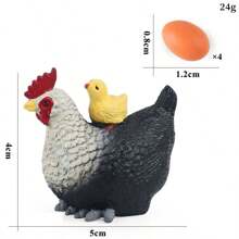 Children's Cognitive Animal Simulation Model Farm Poultry Hen Duck Goose Lay Eggs Toy