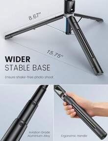 Selfie Stick Tripod With Remote, Extendable 360 ° Rotatable Selfie Stick, 41.Phone Tripod Stand Cell Phone Filming Compatible With Android Smartphone