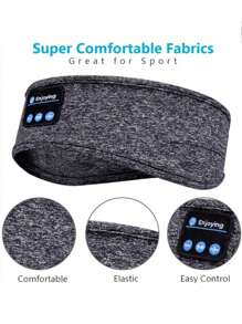 Leopard Sport Stirnband Schlafwireless Kopfhörer Echt kabelloses Ohrhörer mit Mikrofon Over-Ear Kopfhörer für Yoga Workout Schlaf Laufen Camping Computer Telefone PC