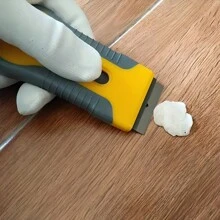 Raschietto con lame, raschietto adesivo, raschietto in plastica con 10 lame in acciaio al carbonio per rimuovere adesivi dal vetro