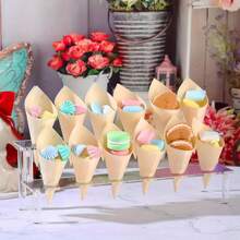 1pc 12-Hole Transparent Acrylic Ice Cream Cone Stand, Crispy Cone & Candy Display Holder