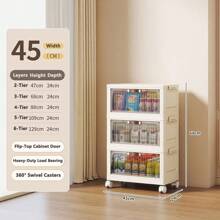 Multilayer (5/4/3/2/1) Freestanding Baby Wardrobe, Thick Infant Storage Cabinet, Household Snack & Clothes Organizer Box, Kids Mini Closet
