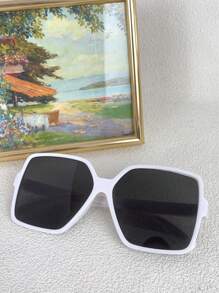 1 pieza Gafas de moda con montura cuadrada vintage para mujer
