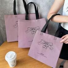 12pcs/Taro Purple Non-Woven Bag, Clothing Store Shopping Bag, Gift Handbag, Gift Bag Summer Cooling,Beach,Travel