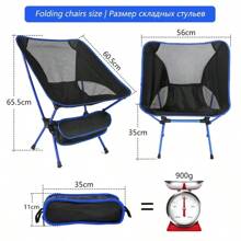 Ultraleichter, abnehmbarer, tragbarer, leichter Klappstuhl mit erweiterter Sitzfläche, für Fischen, Camping, Zuhause, Grillen, Gartennutzung, Wandern, Camping Stuhl
