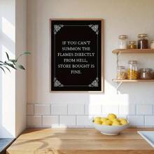 1pc Unframed Gothic Decor Kitchen Art Poster Canvas Print Coffee Cart Bar Dopamine Decor Painting Moody Dark Academia Witchy Funny Picture For Apartment,Minimalist Modern Home Decoration