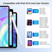Stylus Pen Compatible With Ipad Mini 7 (A17 Pro) M4 Palm Rejection Tilt Sensitivity, Compatible With 2018-2025 Apple IPad Pro 11"/12.9"/M4, IPad Air 3/4/5/M2/M3,IPad Mini 5/6 Gen,IPad 11th 10th 9th 8th 7th 6th Generation