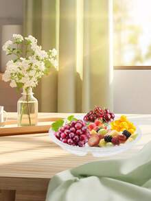 Bộ 1/2/6 khay nhựa tròn đựng đồ ăn khai vị có nắp đậy - Khay chia ngăn đường kính 10,4 inch, hộp đựng thực phẩm dùng một lần, khay nhựa sắp xếp đồ ăn, khay đựng đồ ăn nhẹ, đĩa đựng trái cây và rau củ, thích hợp cho các bữa tiệc và tiệc buffet. - Trong sáng - Xem 7