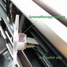 5 Sublimation Car Vent Freshener Clips With Printable Acrylic Blankets For Custom Design Photo Exclusive Gifts, DIY Aromatherapy Diffuser Kit - Including Square, Heart-Shaped, Circular, And Bracket Accessories - Multicolor - View 3