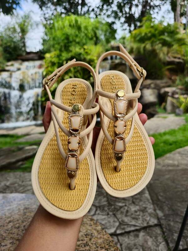 Sandália Infantil Menina Rasteirinha Papete Confortável Delicada Escola