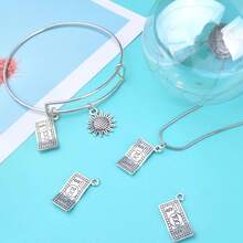 12 Pzs Dijes de dinero Colgante de aleación Dijes de billetes de 100 dólares para hacer pulseras y collares, suministros de joyería y manualidades DIY - Multicolor - Ver 4