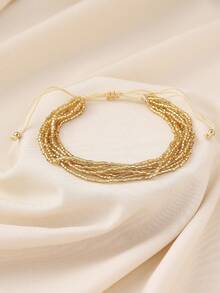 1pc Bohemian Multilayer Handmade Beaded Anklet, Fashion Versatile Women Jewelry Suitable For Beach, Vacation, Casual Party, Nightclub, Commute And Daily Wear - Beaded Anklet - View 5