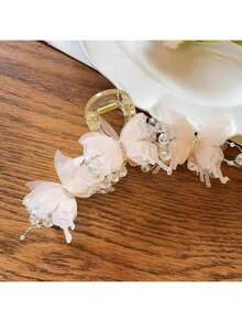 topshiny 1件动感蝴蝶抓夹女大号2024新款高端甜美美发夹后头盘发夹发爪发夹发钳发卡子抓发夹 - 粉色 - 查看 5