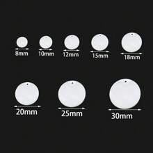 5/10/20/30 peças/Pacote Pingente Redondo de Concha, Pingente de Material de Concha Branca com Furos, Colar Pulseira Brinco Pingente, Decoração de Roupas, Acessórios de Joias Artesanais DIY