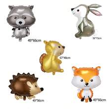 5pcs/Set 23in New Jungle Animal Aluminum Film Balloon Forest Theme Birthday Party Scene Atmosphere Decoration Large Mall Event Camping Party