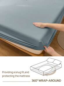 4 Stück/Set [100% Baumwolle] Bettwäsche-Set, pflegeleicht, leinenähnliche Textur Bettwäsche-Set (1 Stück Spannbettlaken + 1 Stück Flachbettlaken + 2 Stück Kissenbezüge) Spannbettlaken Set King, Queen, Full, TWIN Größe, Tiefe Taschen bis zu 35 cm, atmungsaktiv für besseren Schlaf, einfacher Stil, Geschenk für Mutter, Vater, Freund