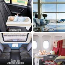 Cama Inflable de Viaje para Niños, Cama Portátil para Bebé Pequeño, Cinturón - Blanco - Ver 6