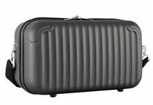 R.Leone Vali Ryanair 55x40x20 cm + 40x20x25 cm Bộ 1 vali 2 vali kéo tay 4 bánh xe và hộp đựng mỹ phẩm bằng nhựa ABS 9991 - Xám - Xem 16