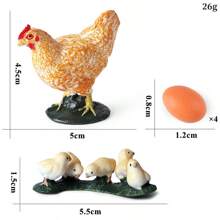 Children's Cognitive Animal Simulation Model Farm Poultry Hen Duck Goose Lay Eggs Toy