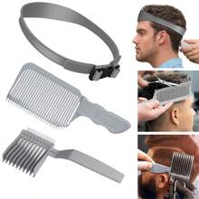 3 Stücke/Set gebogene Silikon Haarsträhnen Kragen Rasur Vorlage, gebogenes Haarband, Haarschnitt Verlaufsvorlage für Friseure, Friseurwerkzeuge