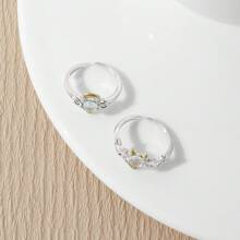 1/2pcs Angels And Demons Couple Cartoon Ring