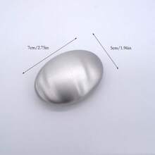1 Piece Magic Cleaning Soap - Stainless Steel Oval Soap, 304 Stainless Steel Soap Deodorizing Soap Oval Hand Soap Deodorizing Metal Soap Kitchen Small Tool For Removing Hand Odor And Garlic Fish Smell