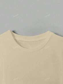 Unisex Mode Lässig Pendler Streetwear Frühling/Sommer Boyfriend Stil Mailänder Muster Rundhals Kurzarm T-Shirt