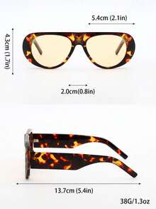 1 Pasang Kacamata Fashion Wanita Bingkai Besar PC, Cocok untuk Jalan-jalan, Pesta, Bersepeda, Penggunaan Sehari-hari, Penting untuk Liburan dan Perjalanan, Cocok untuk Semua Musim, Set 2 Buah - Tablet biru Leopard + tablet teh ringan Leopard - View 3