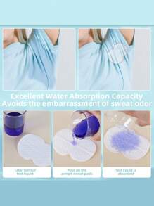 10pcs Sweat Pads For Under Arms And 10pcs Hat Sweat Liner And 10pcs Shirt Collar Protection, Large Armpit Sweat Pads For Women, Disposable Underarm Sweat Pad,Absorbent Cap Pads,Shirt Sweat Liner