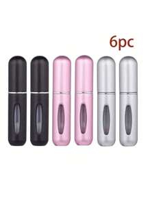 6pcs/5Pcs/4pcs/3Pcs/1Pc 5ML Perfume Refillable Bottle,Refillable Perfume Atomizer Bottle,Perfume Travel Spray Bottling Dispenser,Mini Portable Empty Liquid Container ,Travel Essentials ,Travel Organizer For Beach ,Summer Vacation Back To School