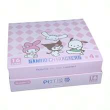 Sanrio 2 قطعة/4 قطع/24 قطعة صندوق شريط ورقي أصلي لكارتون كورومي، سينابون رول، ميلودي، بوشاكو للأطفال، عودة للمدرسة، شريط زخرفي ياباني جميل لل- DIY